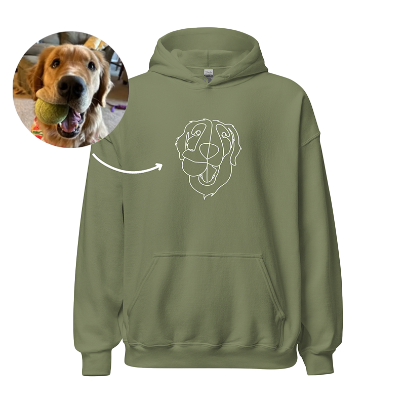 Custom Embroidered Line Drawing Hoodie(buy 2 free shipping❤️)