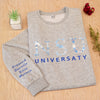 Customizable college floral crewneck/hoodie