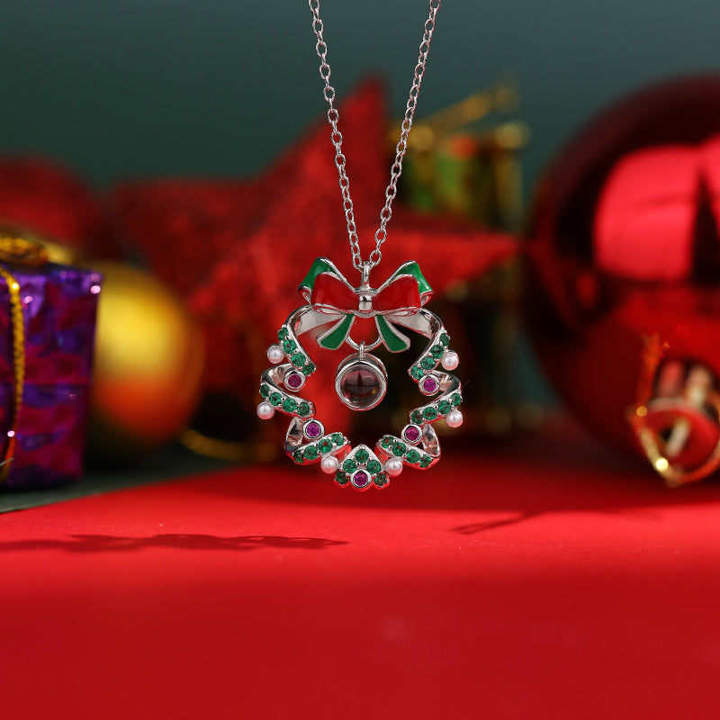 Personalized Christmas Set Projection Necklace