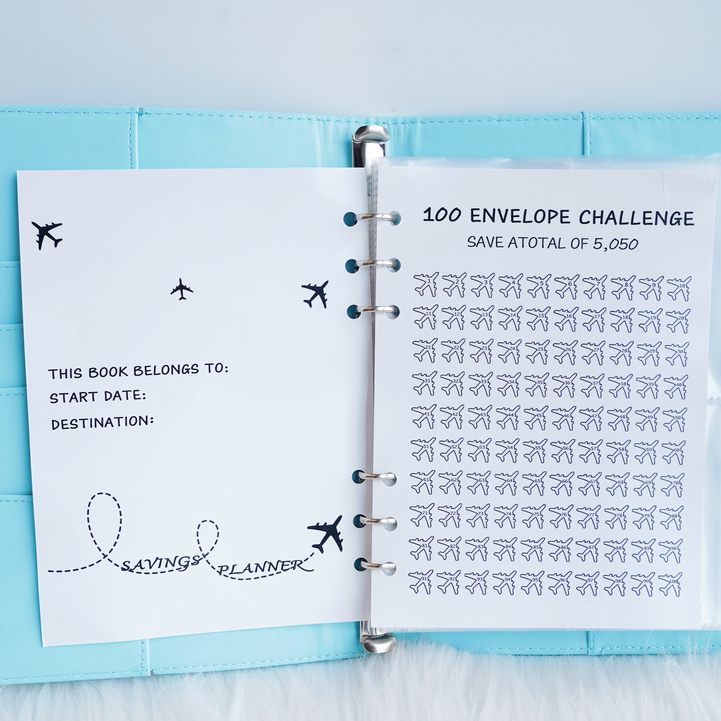 100 Envelope Challenge Leather Binder-Easy And fun Way To Save $5,050🔥