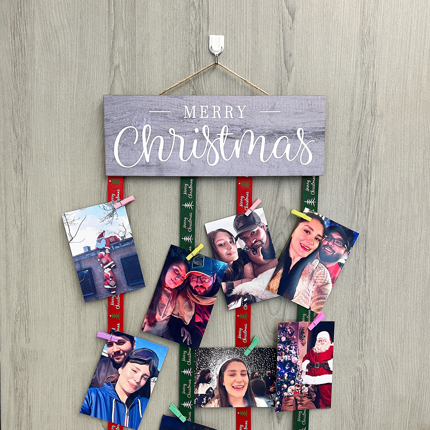 Merry Christmas Card Holder - Christmas Card Display - Christmas Cards