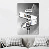 Personalized Canvas Vintage Street Sign for couples