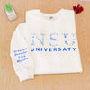 Customizable college floral crewneck/hoodie