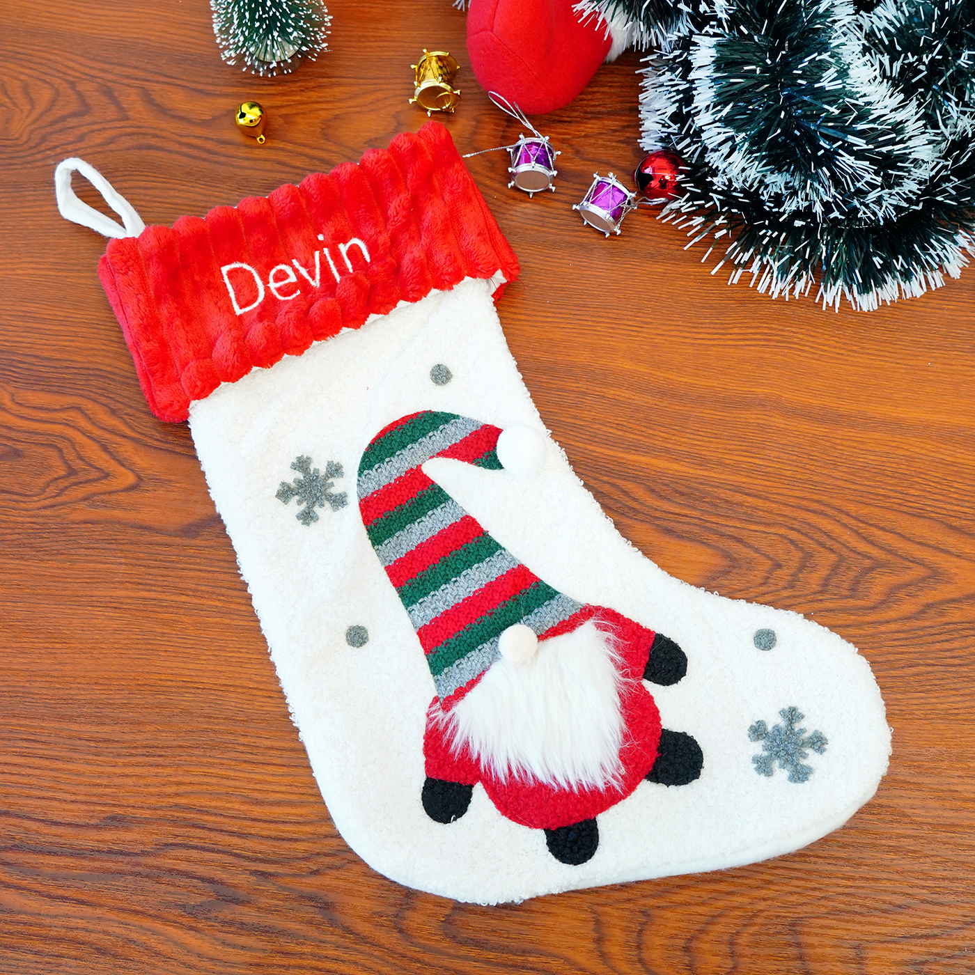 Personalized Christmas Gnome Stockings