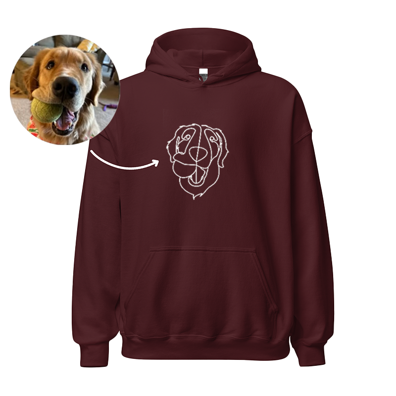 Custom Embroidered Line Drawing Hoodie(buy 2 free shipping❤️)