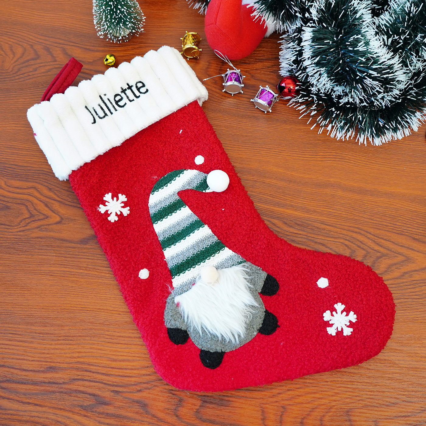 Personalized Christmas Gnome Stockings