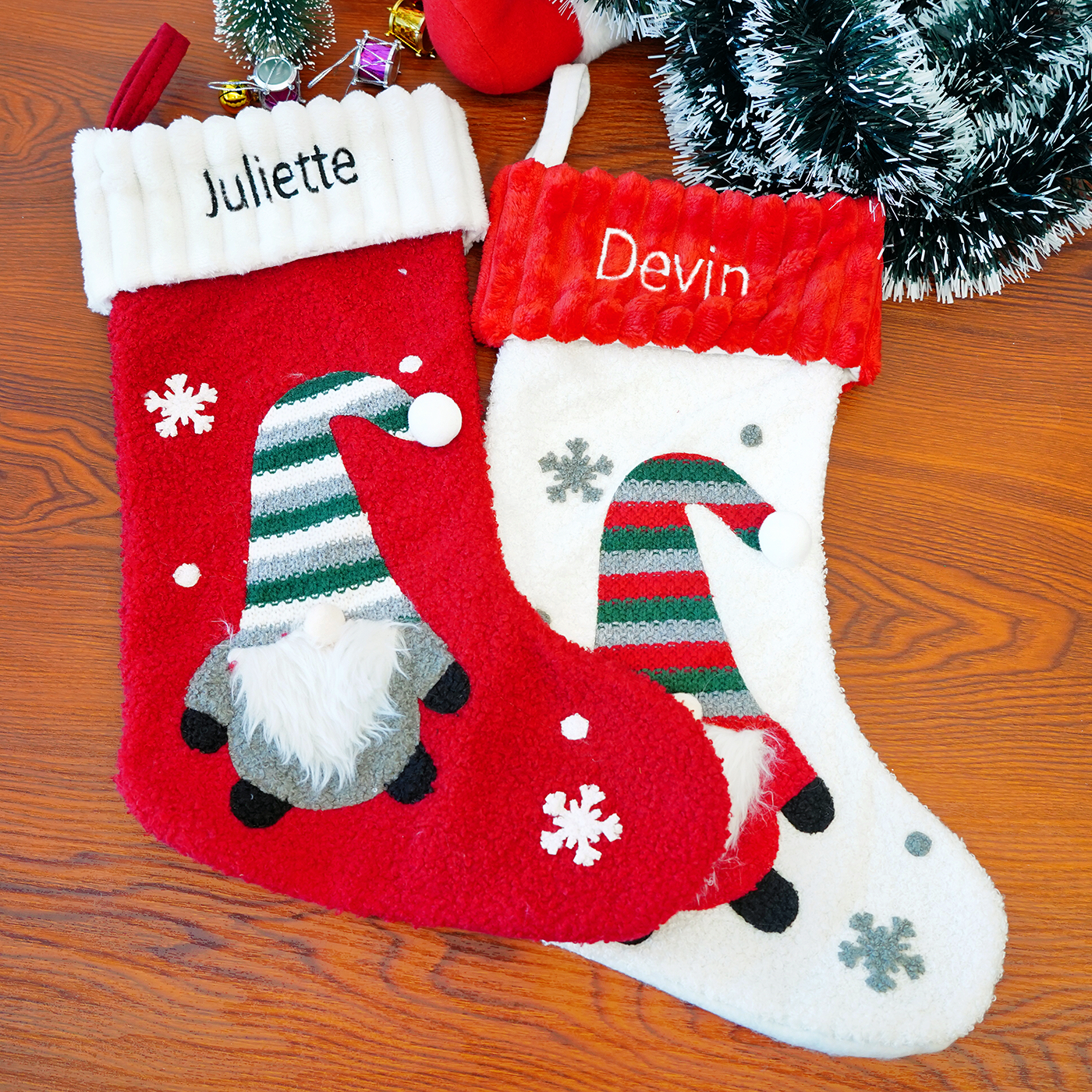 Personalized Christmas Gnome Stockings