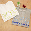 Customizable college floral crewneck/hoodie