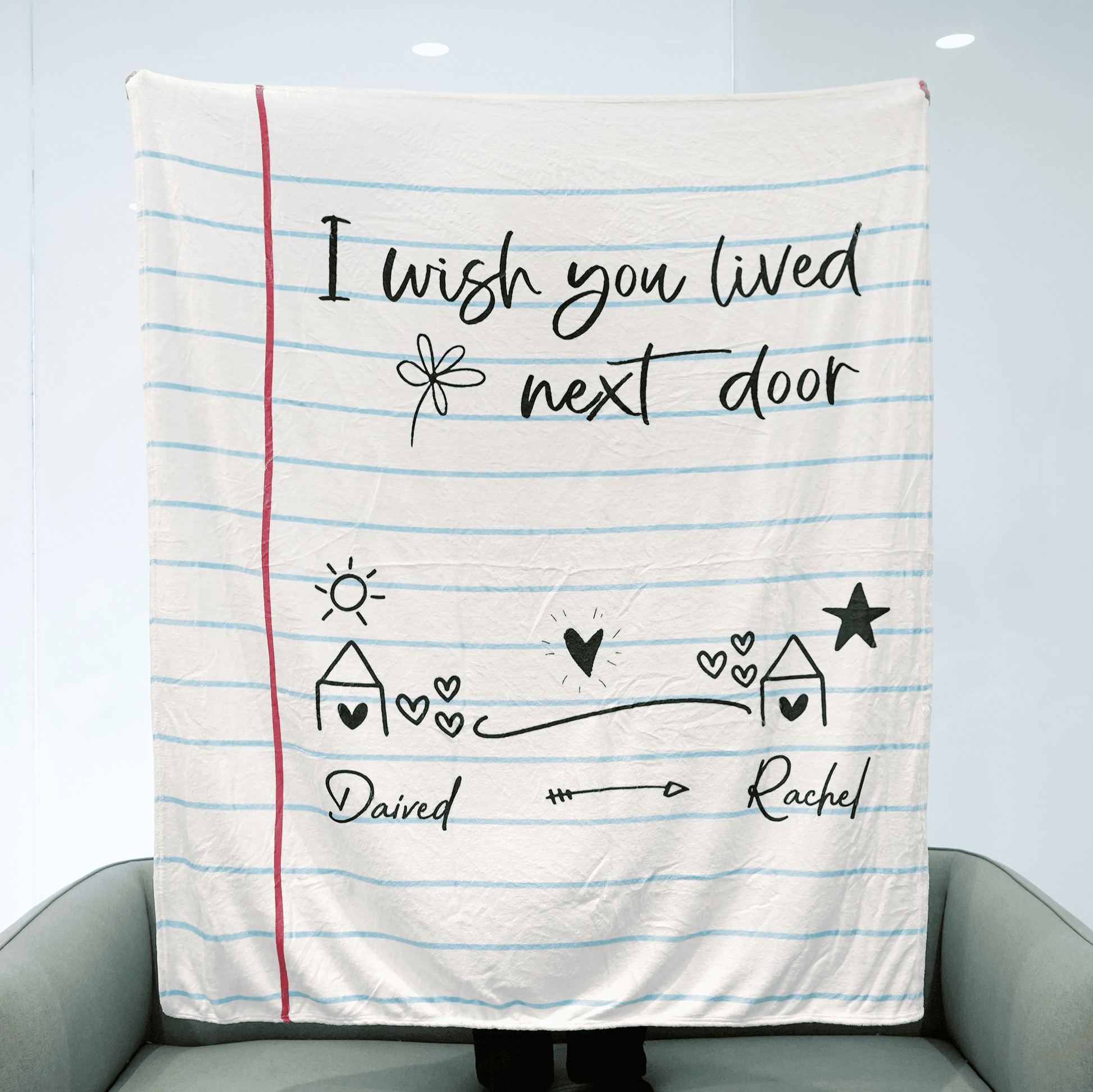 Love Letter Friendship Personalized Blanket