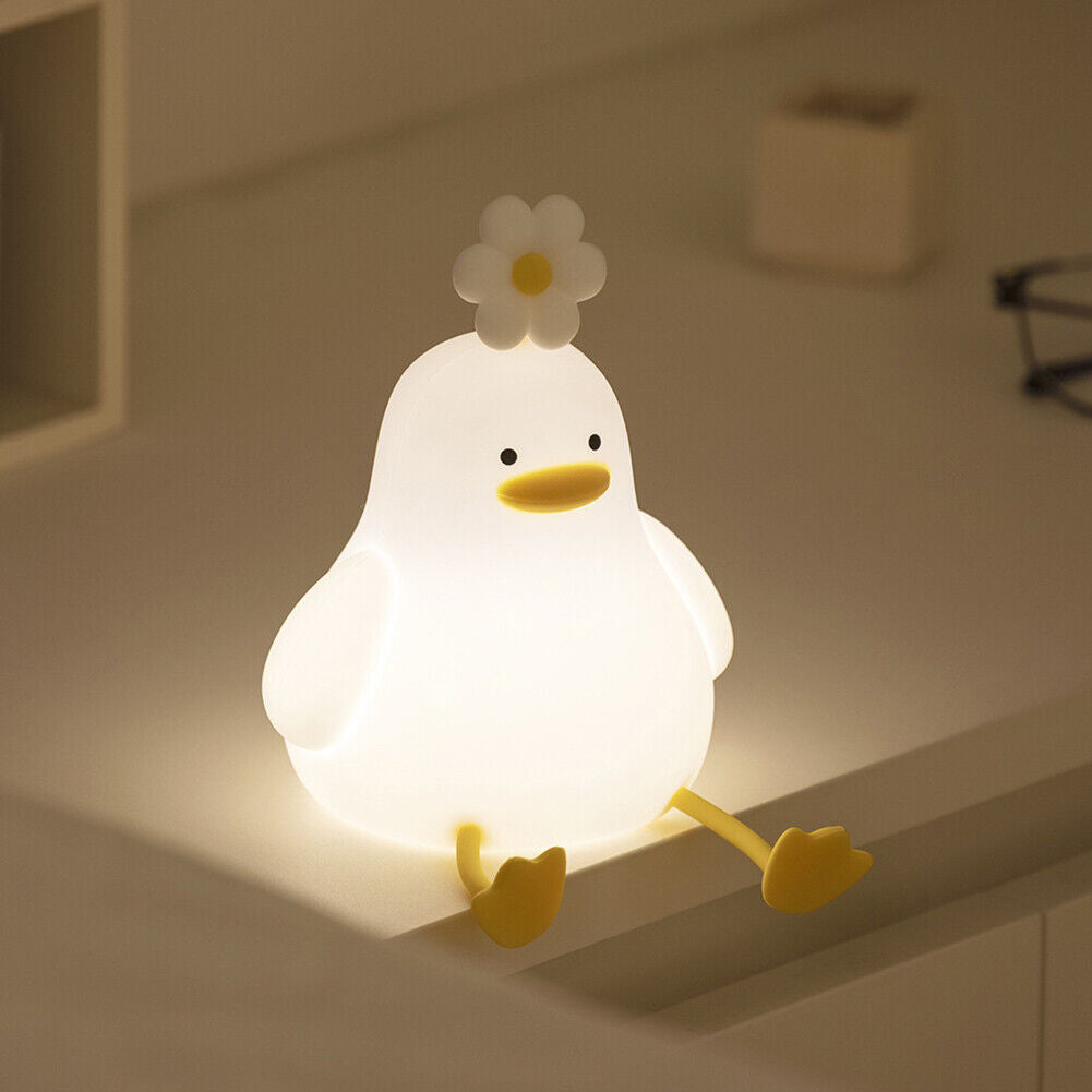 Cute Duck Creative Lamps 3 Brightness Dimmable Desk Light for Bedroom Decoration