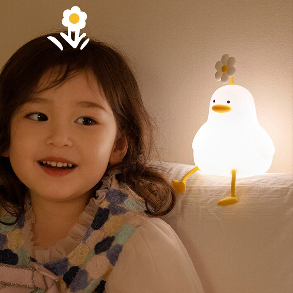 Cute Duck Creative Lamps 3 Brightness Dimmable Desk Light for Bedroom Decoration