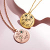 Personalized Engraved Birthday Flower Necklace