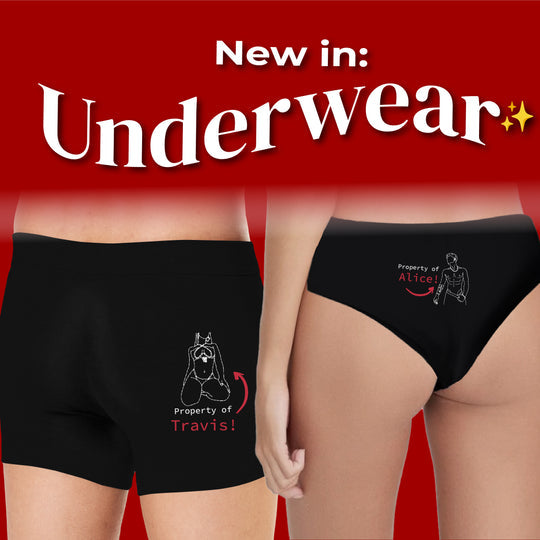 Personalized Embroidered Couples Underwear