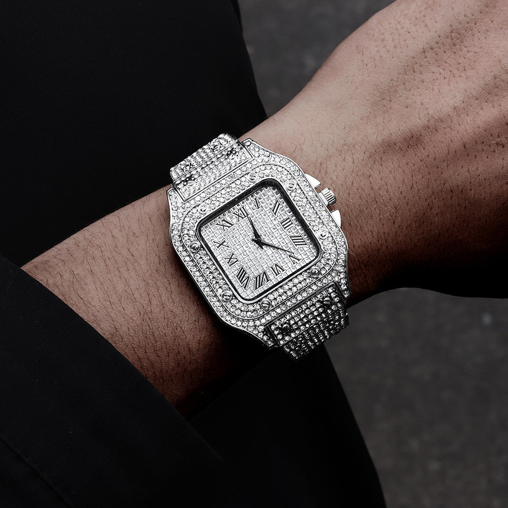 Iced Out Watch with Bracelet