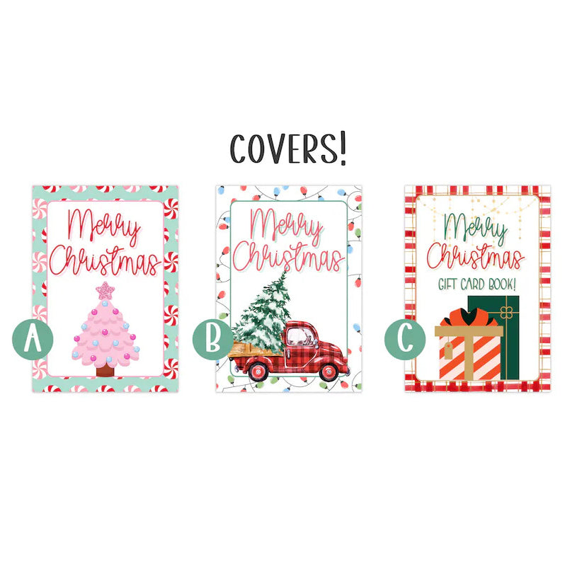 Printed Christmas Gift Card Book