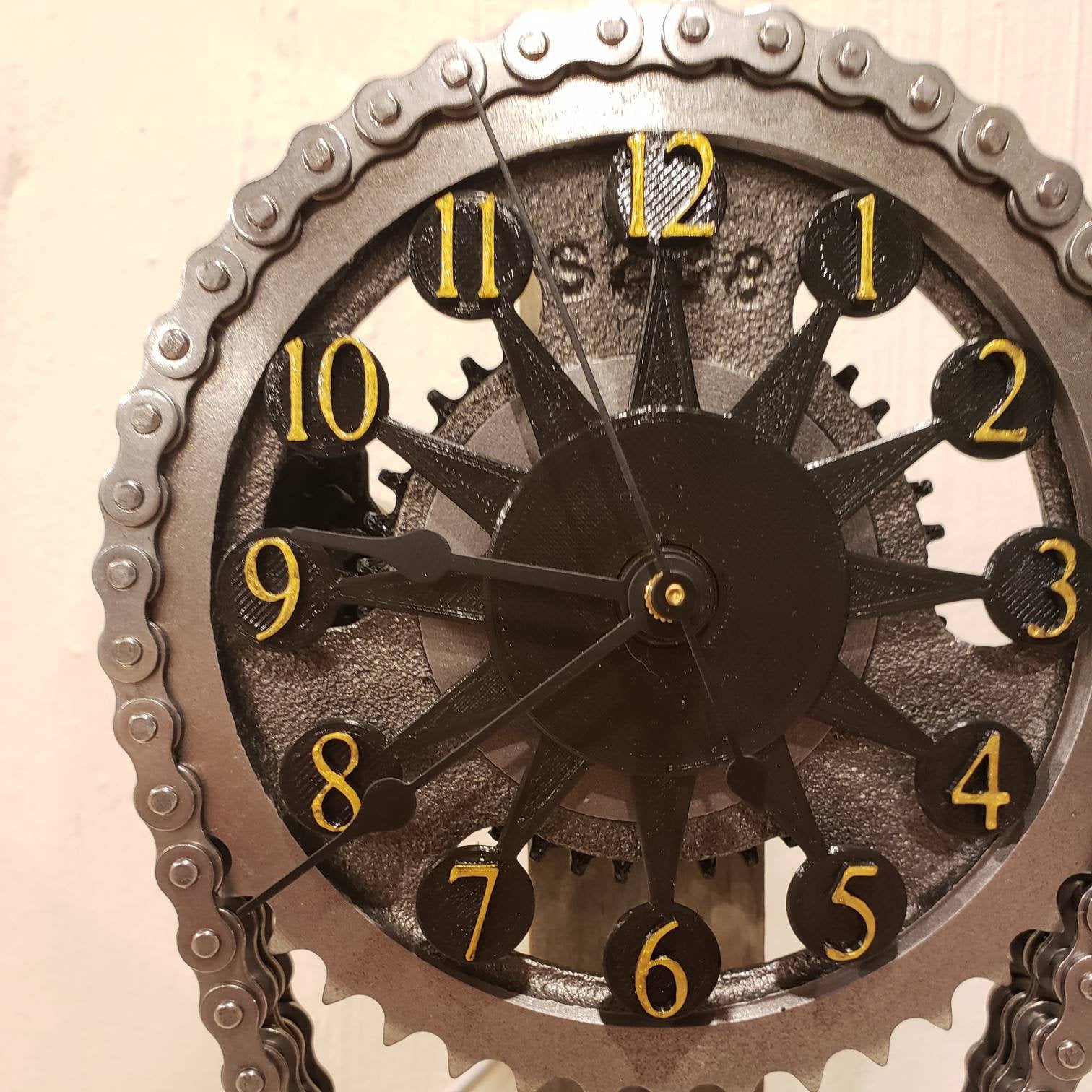 Motorized Rotating Gear Clock