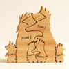 Wooden hedgehogs family puzzle