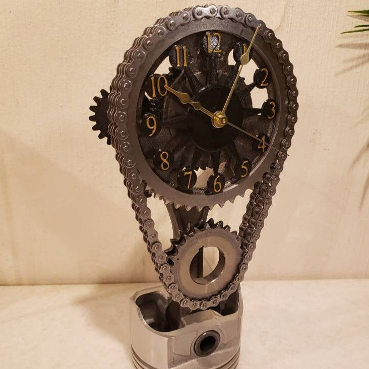 Motorized Rotating Gear Clock