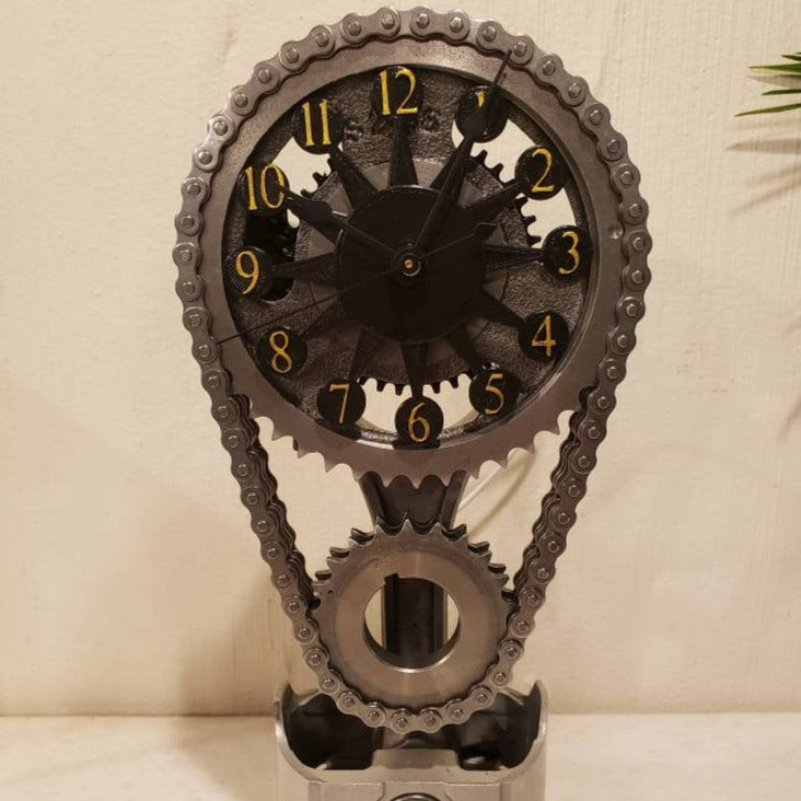 Motorized Rotating Gear Clock