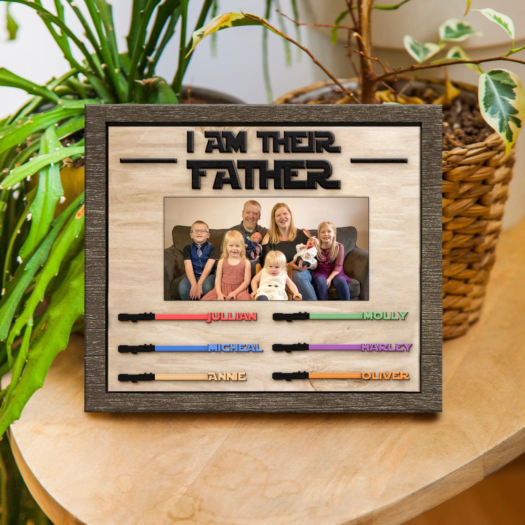 Wooden Plaque Personalized Light Saber