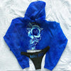 Blue Enchantress Print Tracksuit Crop