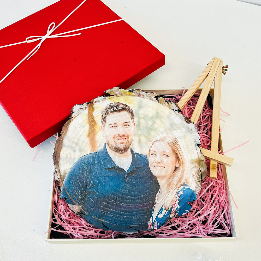 Custom Photo on Wood Valentine's Day Anniversary Gift