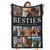 Custom Photo Blanket Besties Gift Best Friends Fleece Blanket