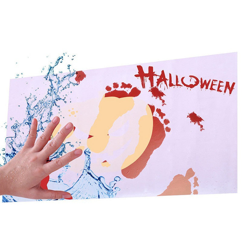 Enjoy Halloween Bloody Bathroom Colour Changing Floor Mat - Turns Red in Water