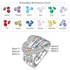 Custom Heart Birthstone Ring