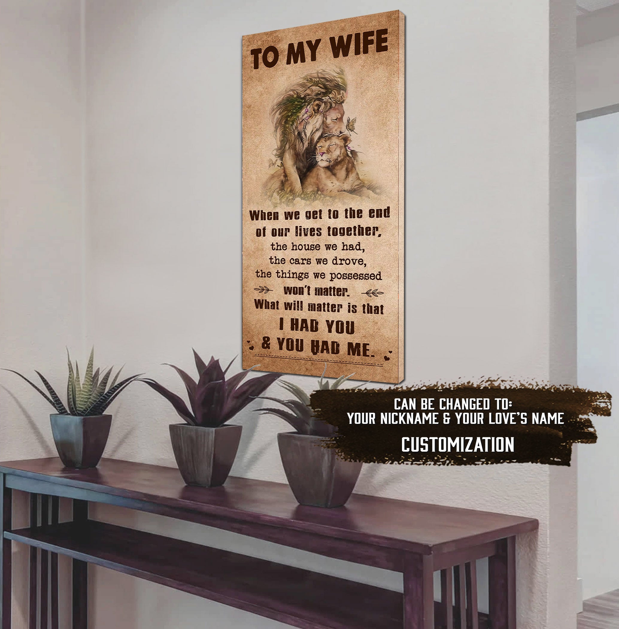 🎁TO MY WIFE-I HAD YOU AND YOU HAD ME-CANVAS POSTER(Buy 2 Get Free Shipping)