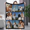 Family Travel Souvenir Photos Nine Grid Photos Customized Blankets