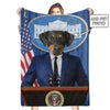 Custom Pet Photo Blankets Fleece The Pawresident Blanket