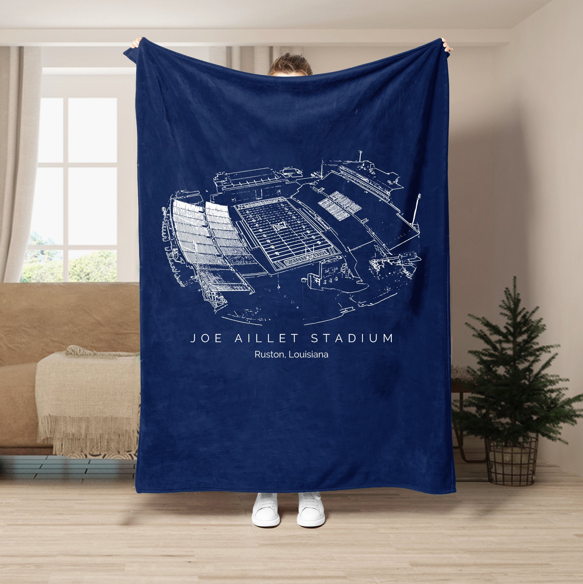 Joe Aillet Stadium - Louisiana Tech Bulldogs football,College Football Blanket