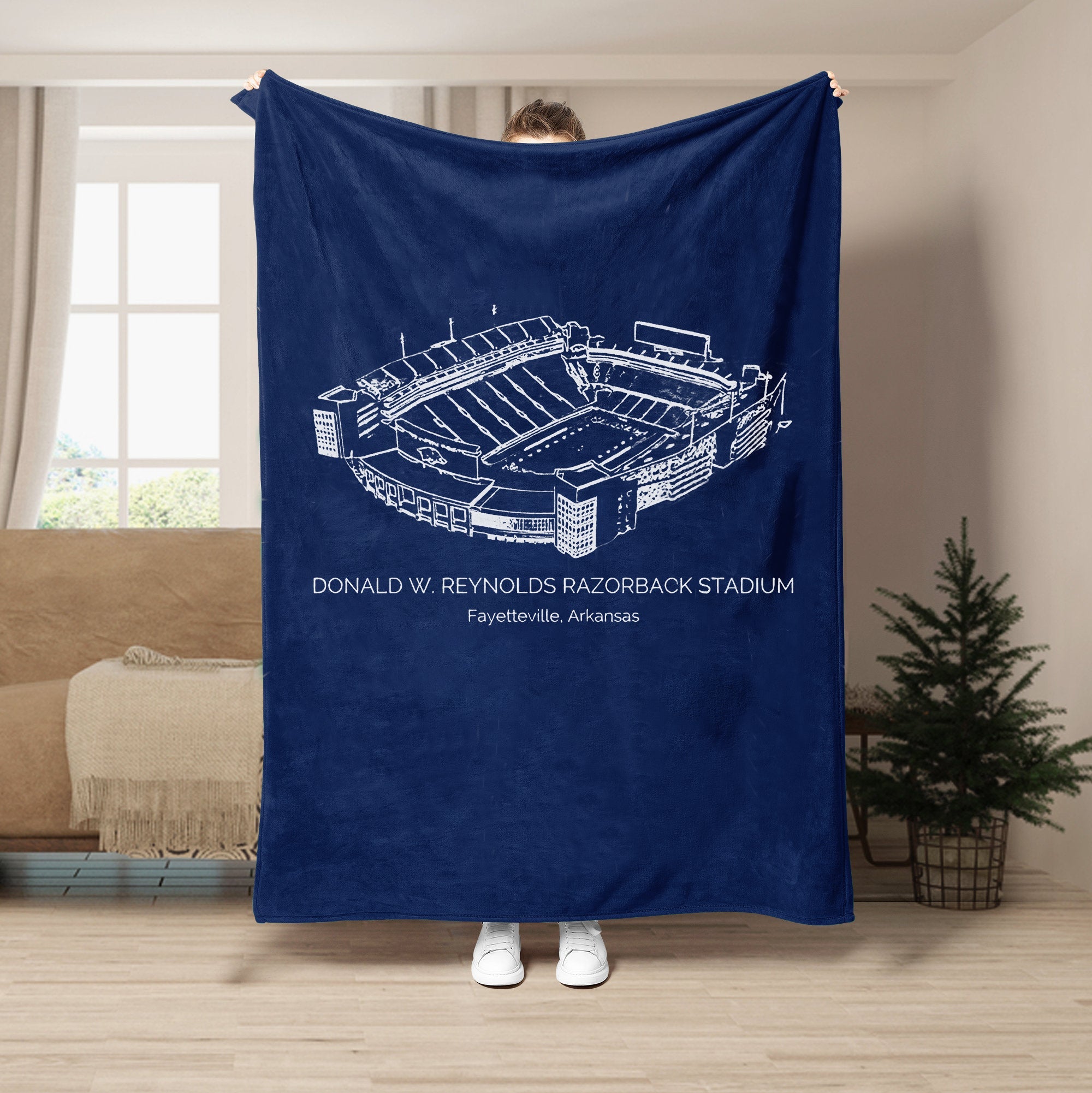 Donald W. Reynolds Razorback Stadium - Arkansas Razorbacks football,College Football Blanket