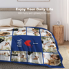 Custom Blanket with 10 Photos Personalized Picture Throw Blanket