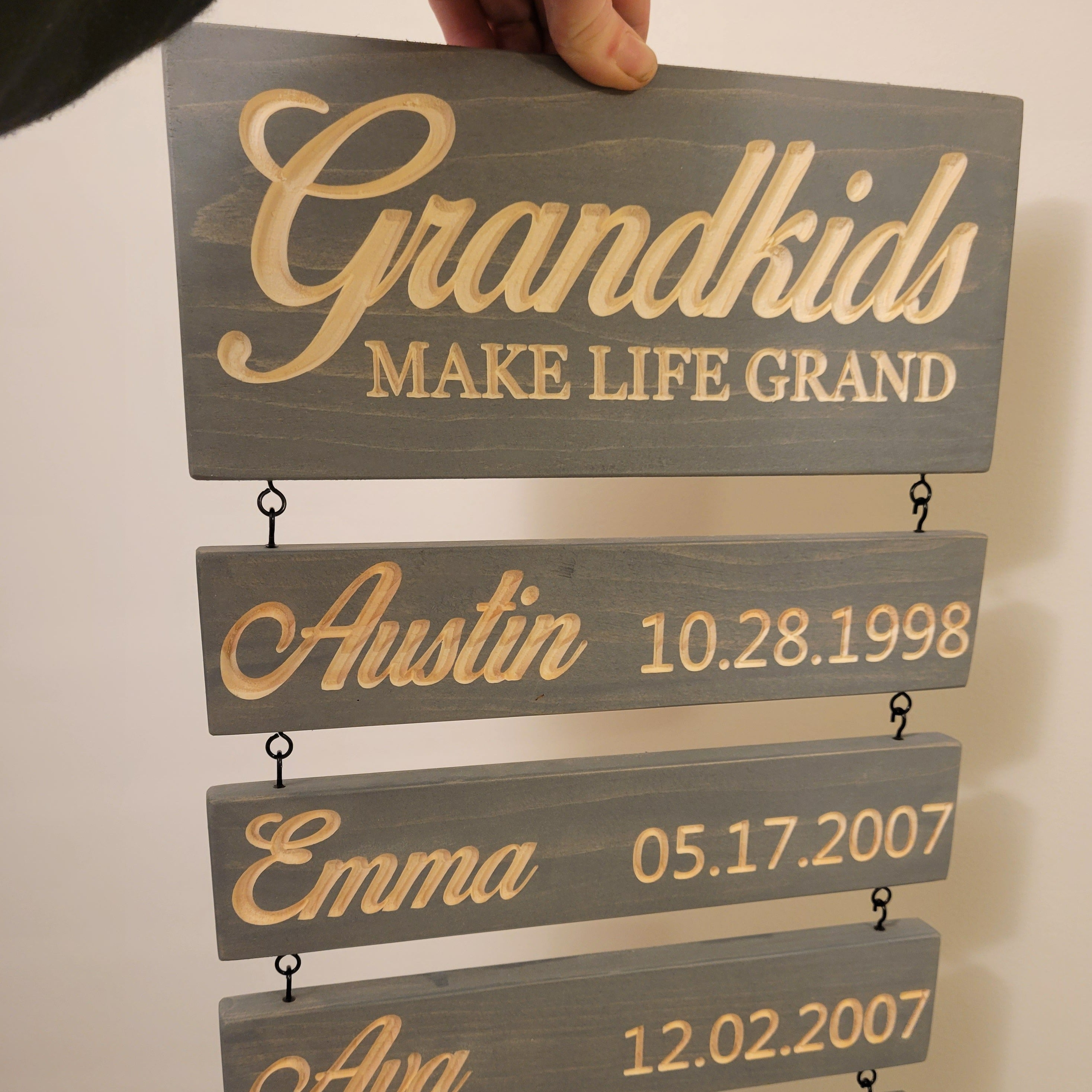 Grandkids Hanging Decor Sign