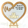 You Are The Piece That Holds Us Together Mom - Personalized Wooden Puzzle Sign