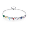 Custom Heart Birthstone Bracelet