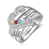 Custom Heart Birthstone Ring