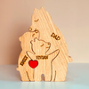 Handcrafted - Family - Wooden Bears Family Puzzle - Wooden Animal Carvings