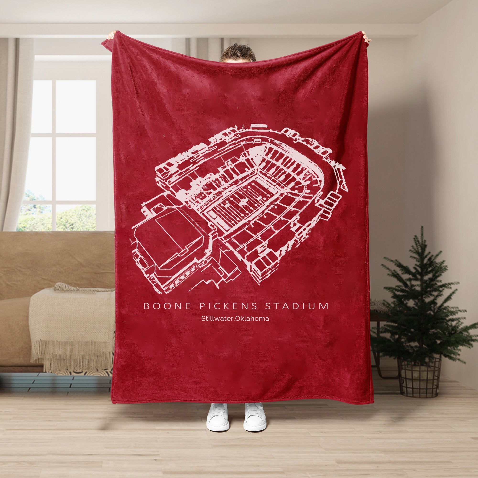 Boone Pickens Stadium - Oklahoma State Cowboys football,College Football Blanket