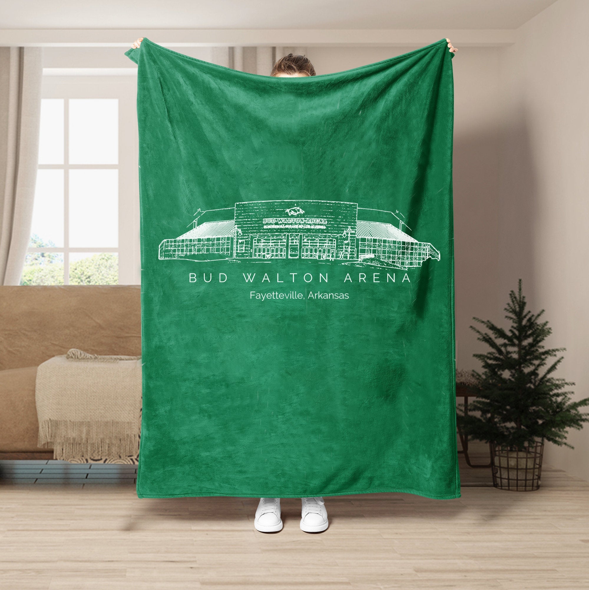 Bud Walton Arena - Arkansas Razorbacks football,College Football Blanket