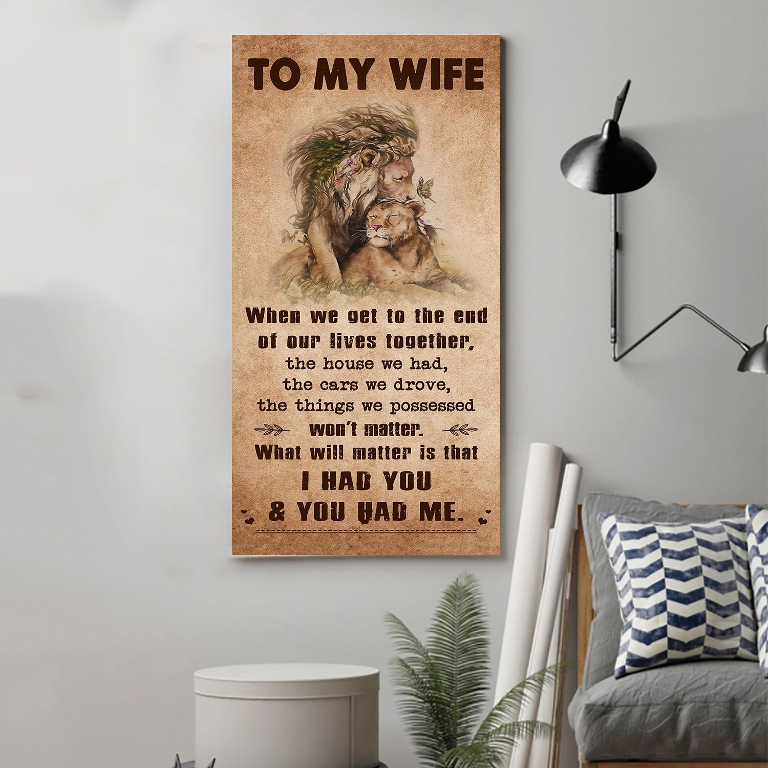 🎁TO MY WIFE-I HAD YOU AND YOU HAD ME-CANVAS POSTER(Buy 2 Get Free Shipping)