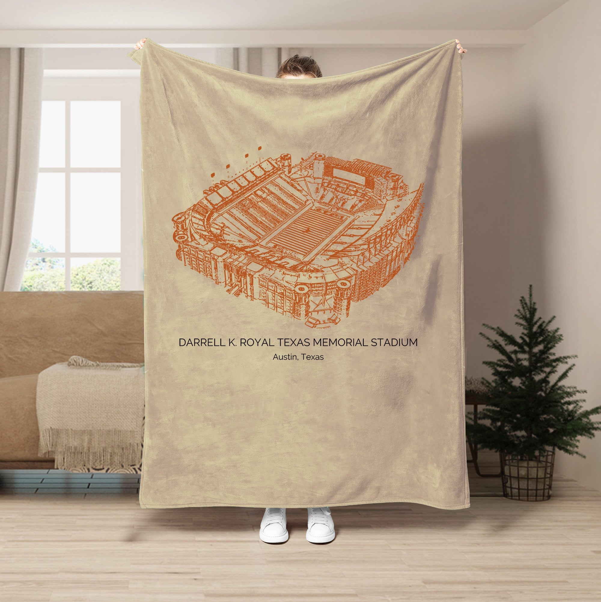 Darrell K Royal–Texas Memorial Stadium - Texas Longhorns football,College Football Blanket