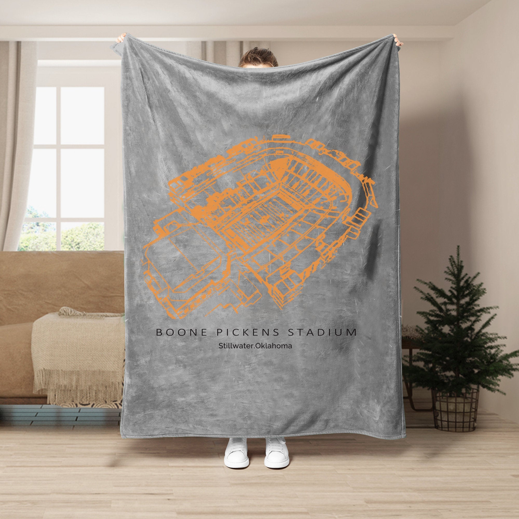 Boone Pickens Stadium - Oklahoma State Cowboys football,College Football Blanket