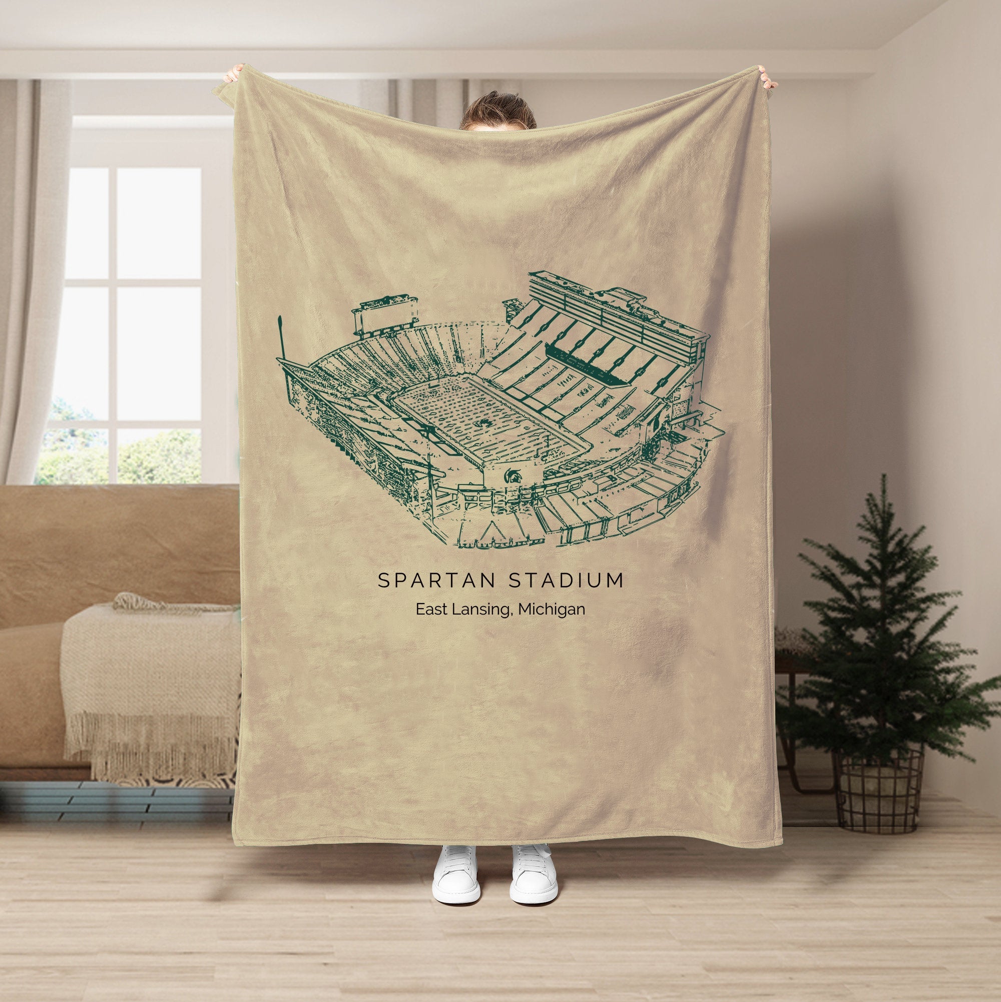 Spartan Stadium - Michigan State Spartans football,College Football Blanket