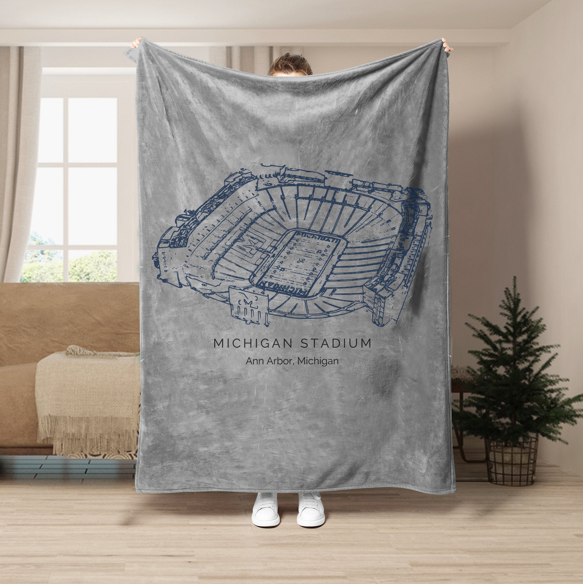 Michigan Stadium - Michigan Wolverines football, College Football Blanket