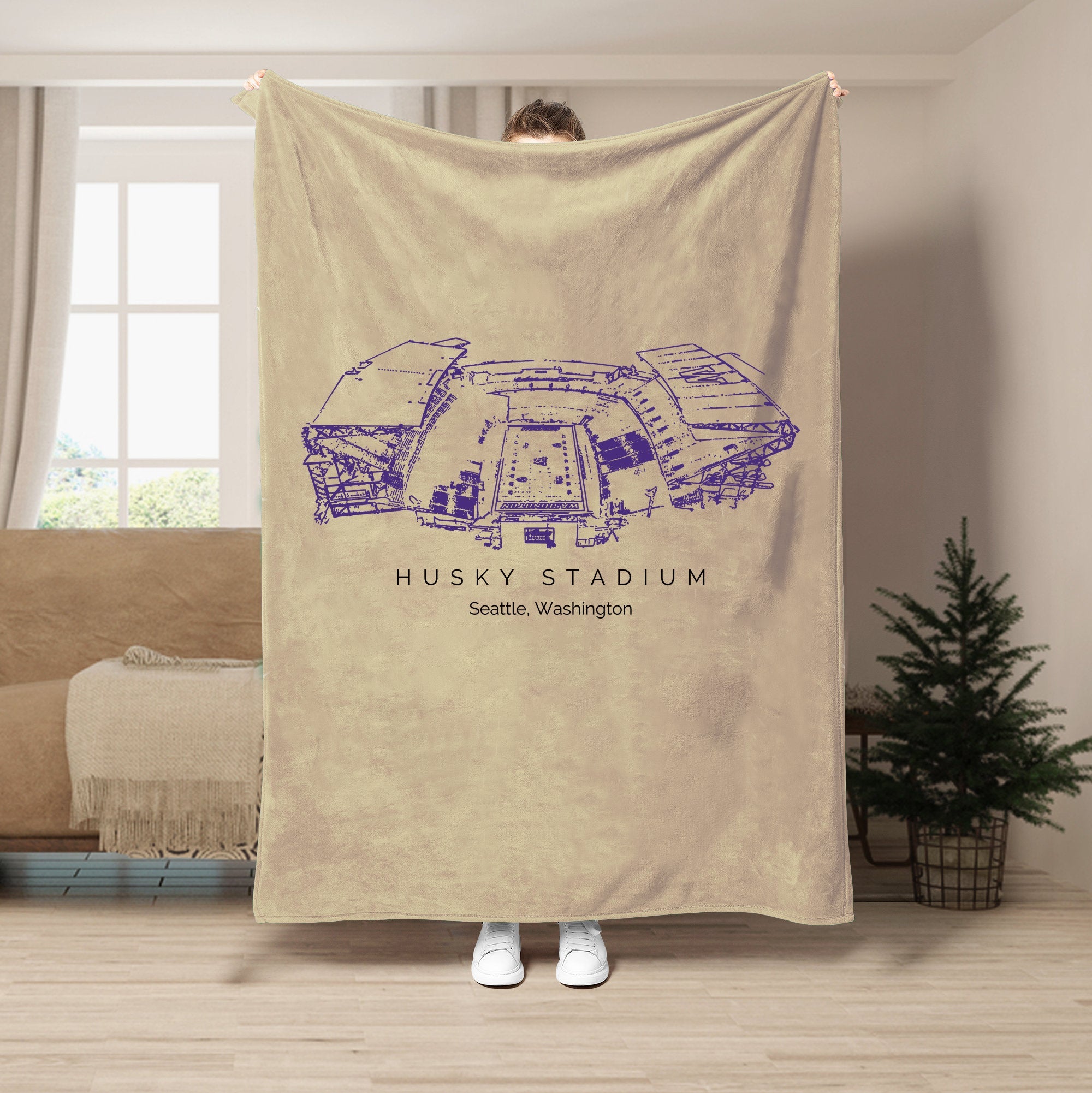 Husky Stadium - Washington Huskies football,College Football Blanket