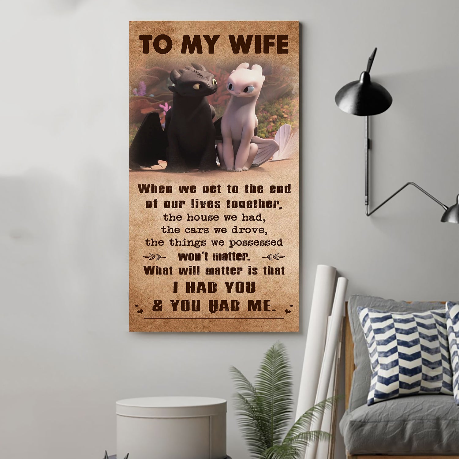 🎁TO MY WIFE-I HAD YOU AND YOU HAD ME-CANVAS POSTER(Buy 2 Get Free Shipping)