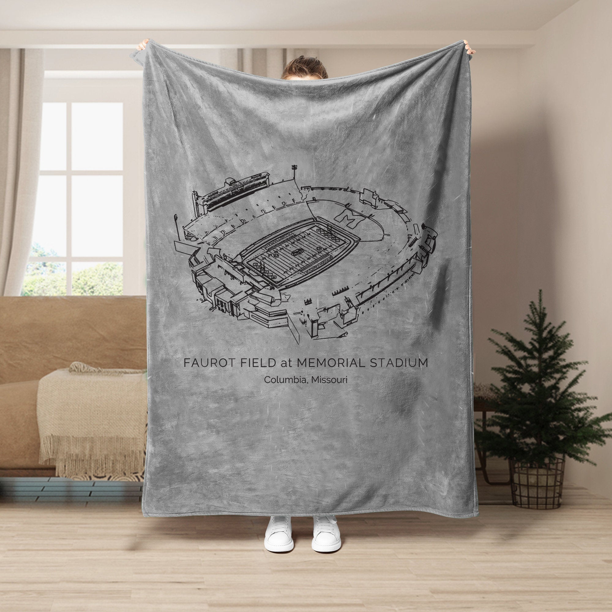 Faurot Field at Memorial Stadium- Missouri Tigers football, College Football Blanket